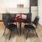Regency Kahlo Square Table & Chair Sets, 42 W, 42 L, 29 H, Wood, Metal, Vinyl Top, Mahogany TPL4242MHBK29BK - alternate 3